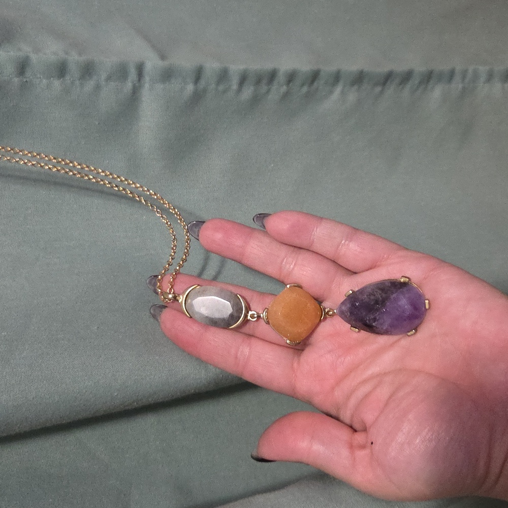 LOFT Tri-Color Pendant Necklace
